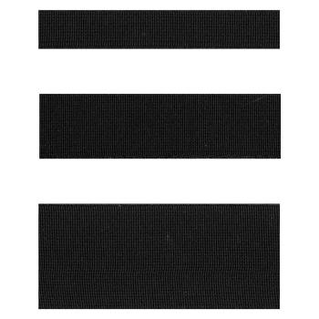 Rippgummiband in Schwarz, 2 cm breit, im Ausschnitt